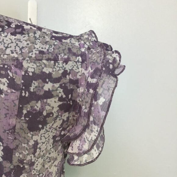 Esprit Sleeveless Floral Print Blouse with Ruffles Size M - Picture 6 of 11